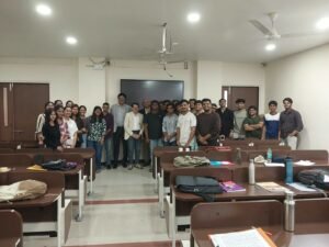 induction week mr. mishra, mr. dutta and prashun aacharya at valia school of management, Mumbai